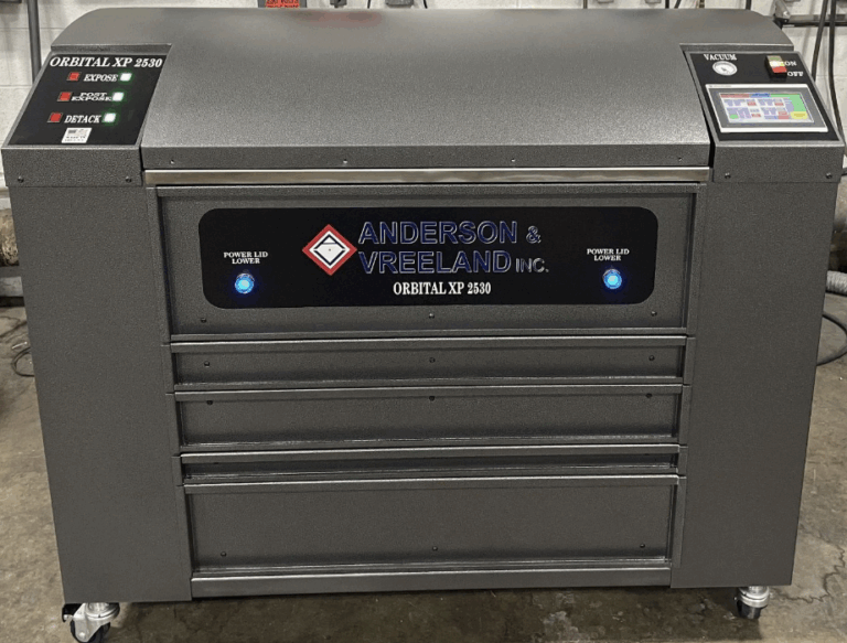 The Anderson & Vreeland Orbital XP for making water wash plates.
