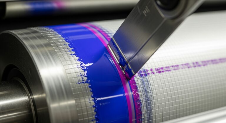 Doctor blades used in flexo press printing.